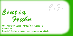 cintia fruhn business card